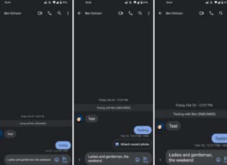 google messages text size