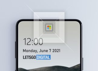 microsoft under-display logo cameras four colors