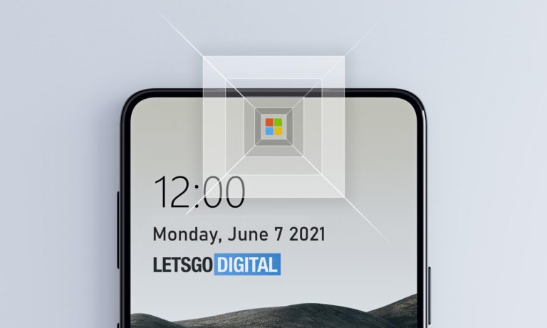 microsoft under-display logo cameras four colors