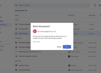 Google Drive Block Spam Users