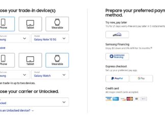 Samsung Galaxy Z Fold 3 Z Flip 3 Trade-im with two smartphones
