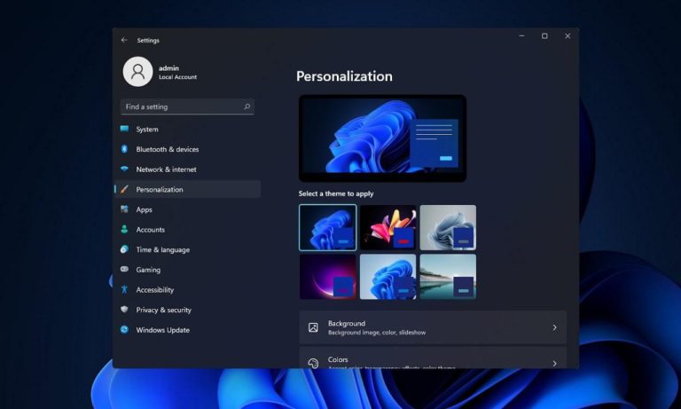 Windows 11 new settings app
