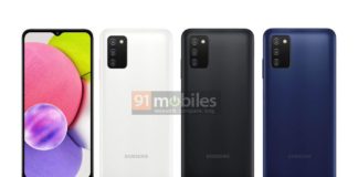 samsung galaxy a03s renders and specs