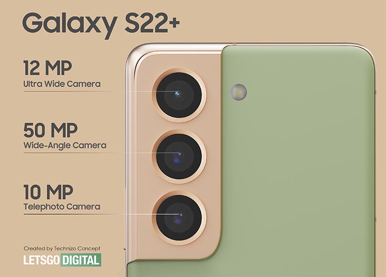 Samsung Galaxy S22+ renders concept