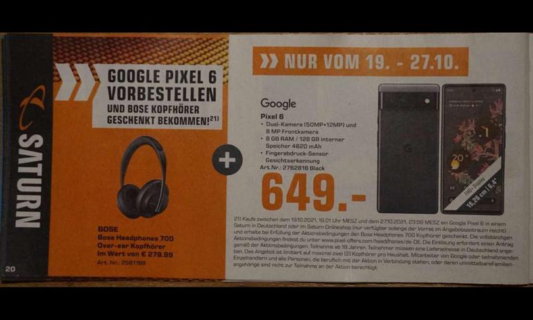 Google Pixel 6 and 6 Pro Prices and Goods