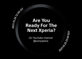 Sony Xperia camere with a smartphone