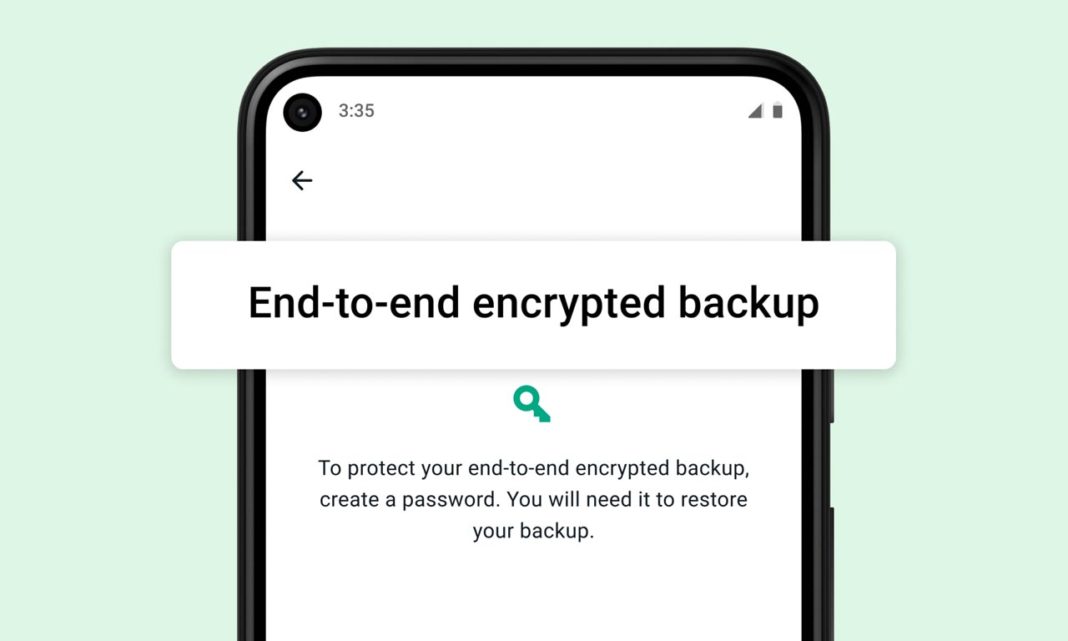 end-to-end encrypted backup whatsapp