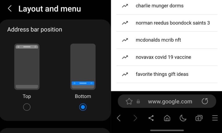 Samsung Internet Browser Beta Bottom Address Bar