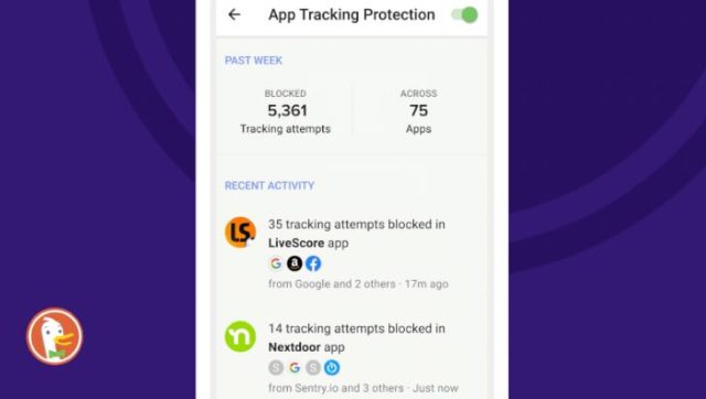 DuckDuckGo app tracking tool
