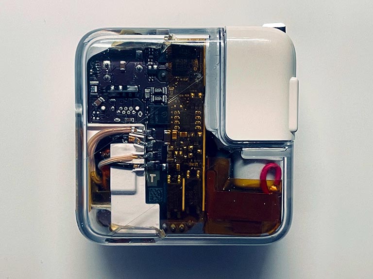Transparent Apple AirPods and 29W Charger