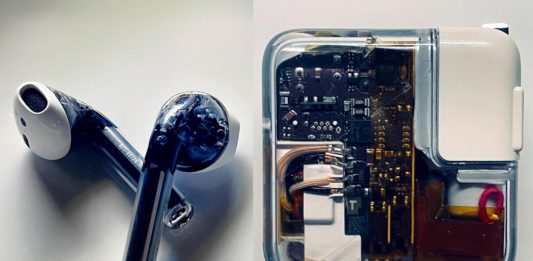 Transparent Apple AirPods and 29W Charger