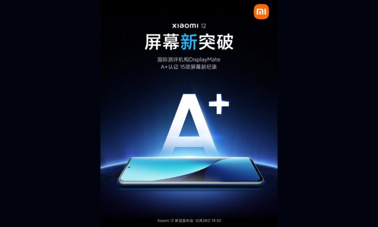 Xiaomi 12 DisplayMate A+ 15 Records Display