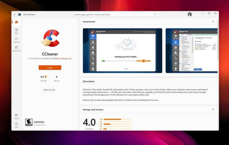 CCleaner app
