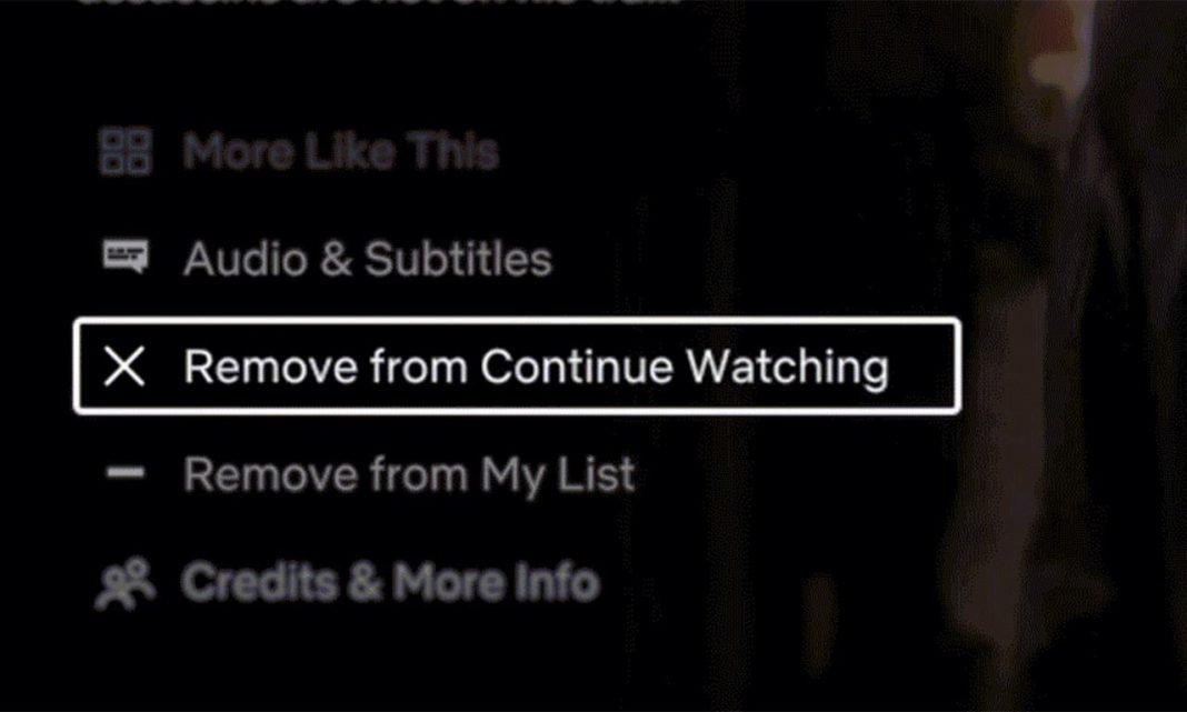 Netflix Remove from Continue Watching