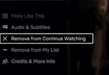 Netflix Remove from Continue Watching
