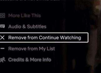 Netflix Remove from Continue Watching