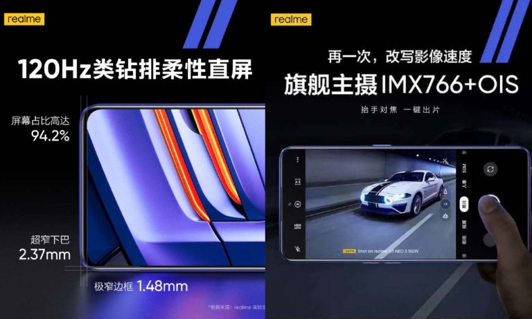 Realme GT Neo 3 Display and OIS