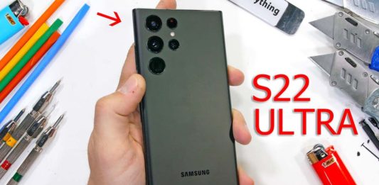 Samsung Galaxy S22 Ultra JerryRigEverything