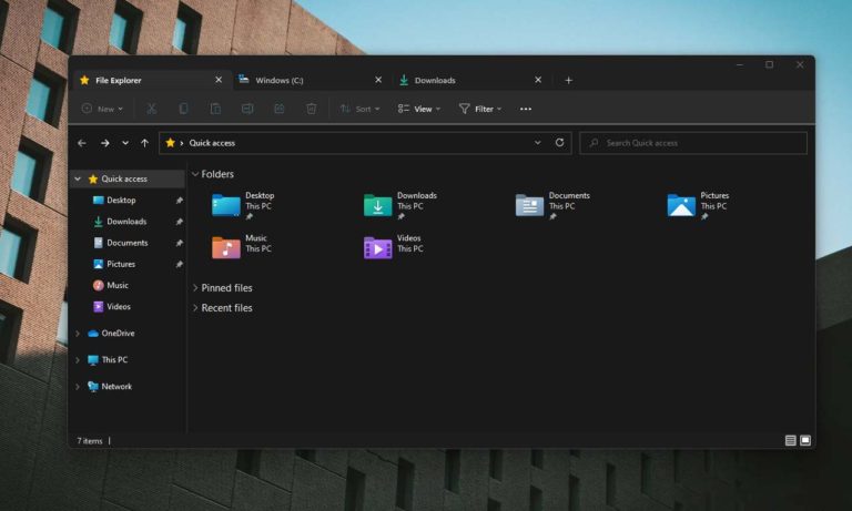 Windows 11 Explorer Tabs
