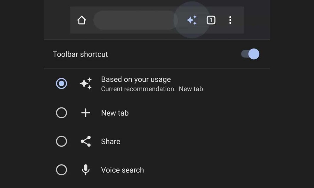 Google Chrome Android 101 Toolbar Shortcut