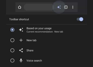 Google Chrome Android 101 Toolbar Shortcut