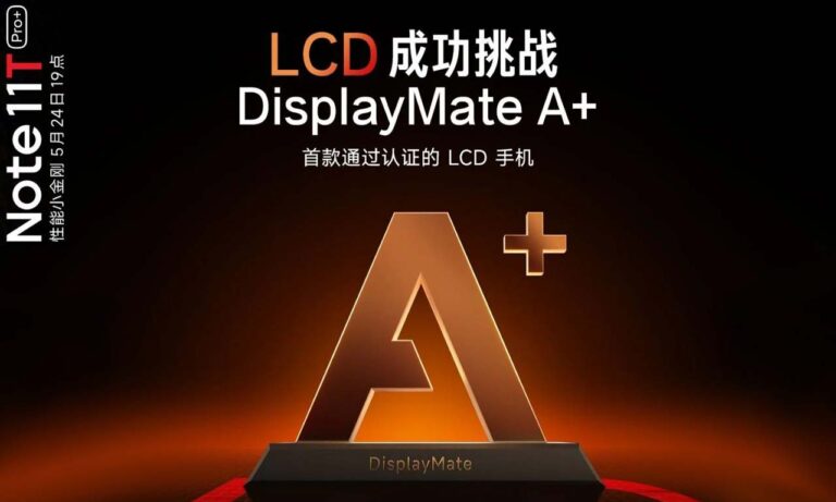 Redmi Note 11T Pro+ DisplayMate A+