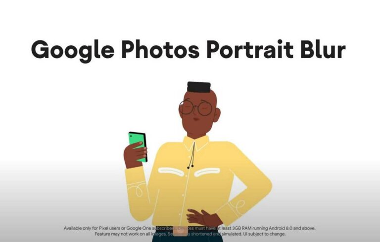 Google Photos potrait blur