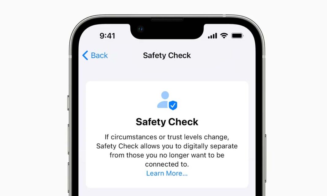 Apple Safety Check iOS 16