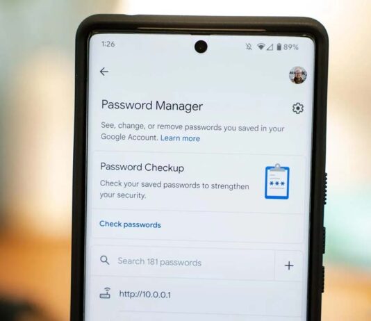 Google Password Manager Android Smartphone