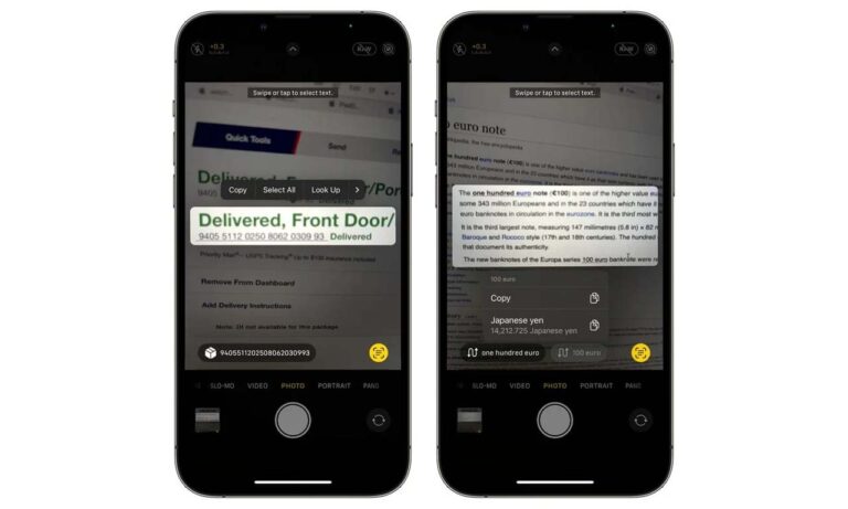 iOS 16 iPhone Camera App Real Time Translate Image