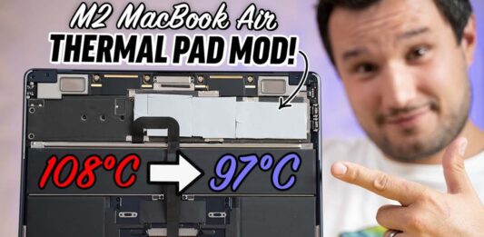 Αύξηση επιδόσεων με $15 στο MacBook Air M2, γιατί η ψύξη της Apple δεν αρκεί Apple MacBook Air M2 Thermal Pads
