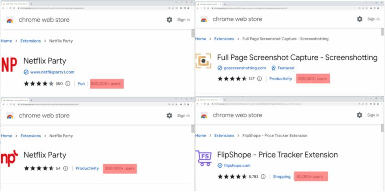 malware extensions chrome