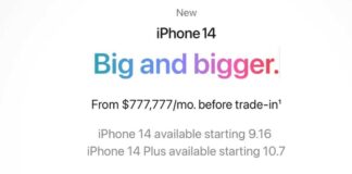 iPhone 14 price glitch