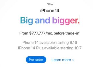 iPhone 14 price glitch