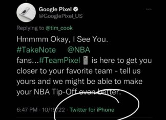 Google Pixel Twitter for iPhone