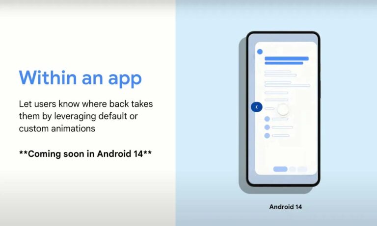 Android 14 Google Android 13 predictive back gesture