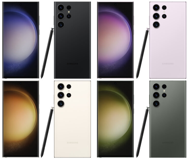 Samsung Galaxy S23 Ultra series press renders