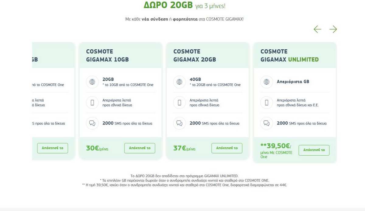 Cosmote Gigamax Unlimited: Η Cosmote το ρίχνει κατά 10 ευρώ
