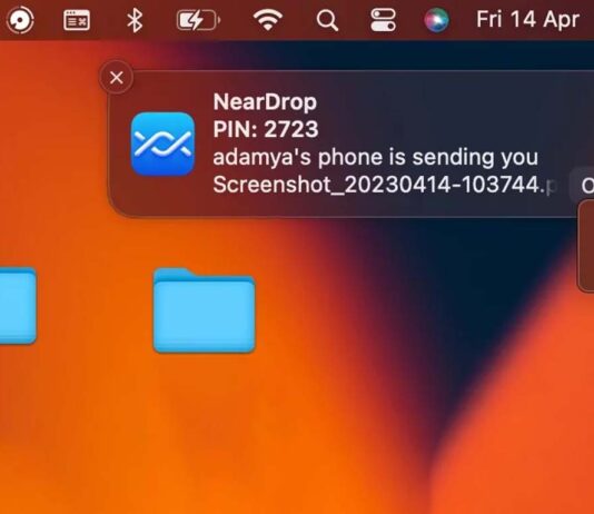 NearDrop macOS Android Nearby Share