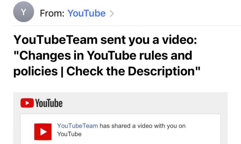 YouTube Scam