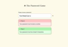 the password game
