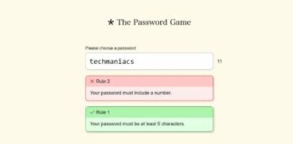 the password game