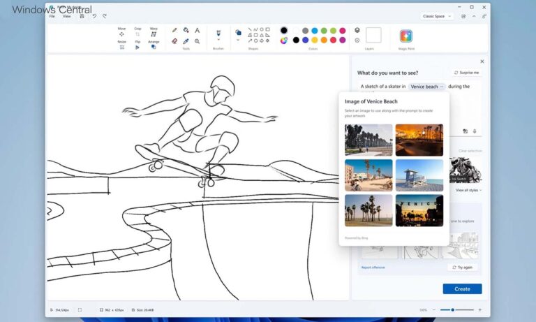 Microsoft Windows 11 Ζωγραφική AI