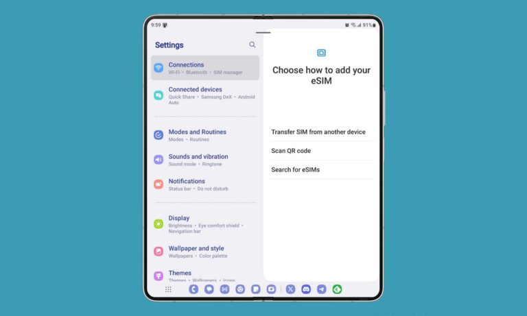 Samsung One UI 5.1 eSIM