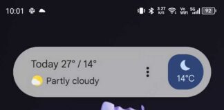 google at a glance widget