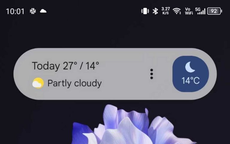 google at a glance widget