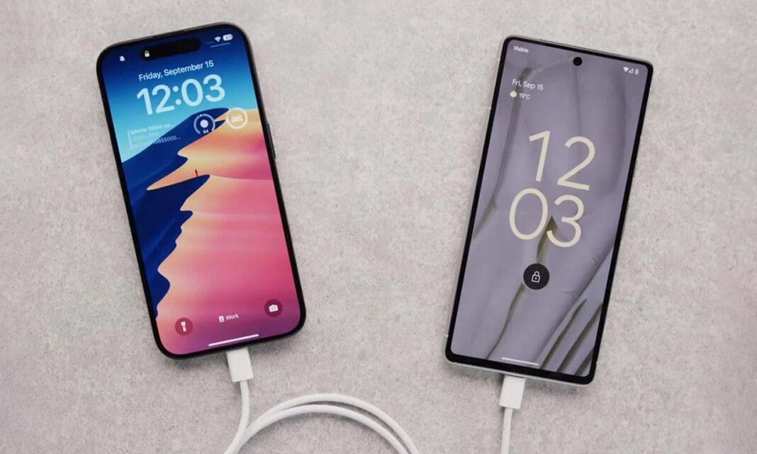iPhone 15 Charge Android Smartphone Via USB-C