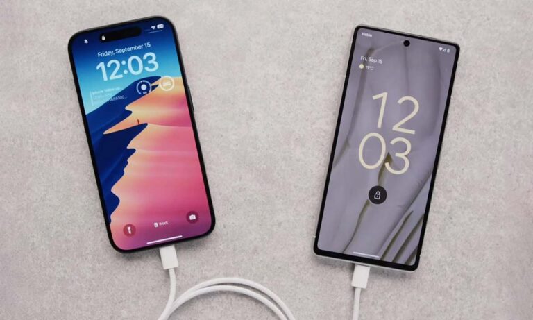 iPhone 15 Charge Android Smartphone Via USB-C κύκλους φόρτισης