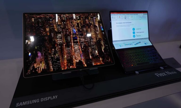 Samsung Foldable Laptop Waterdrop