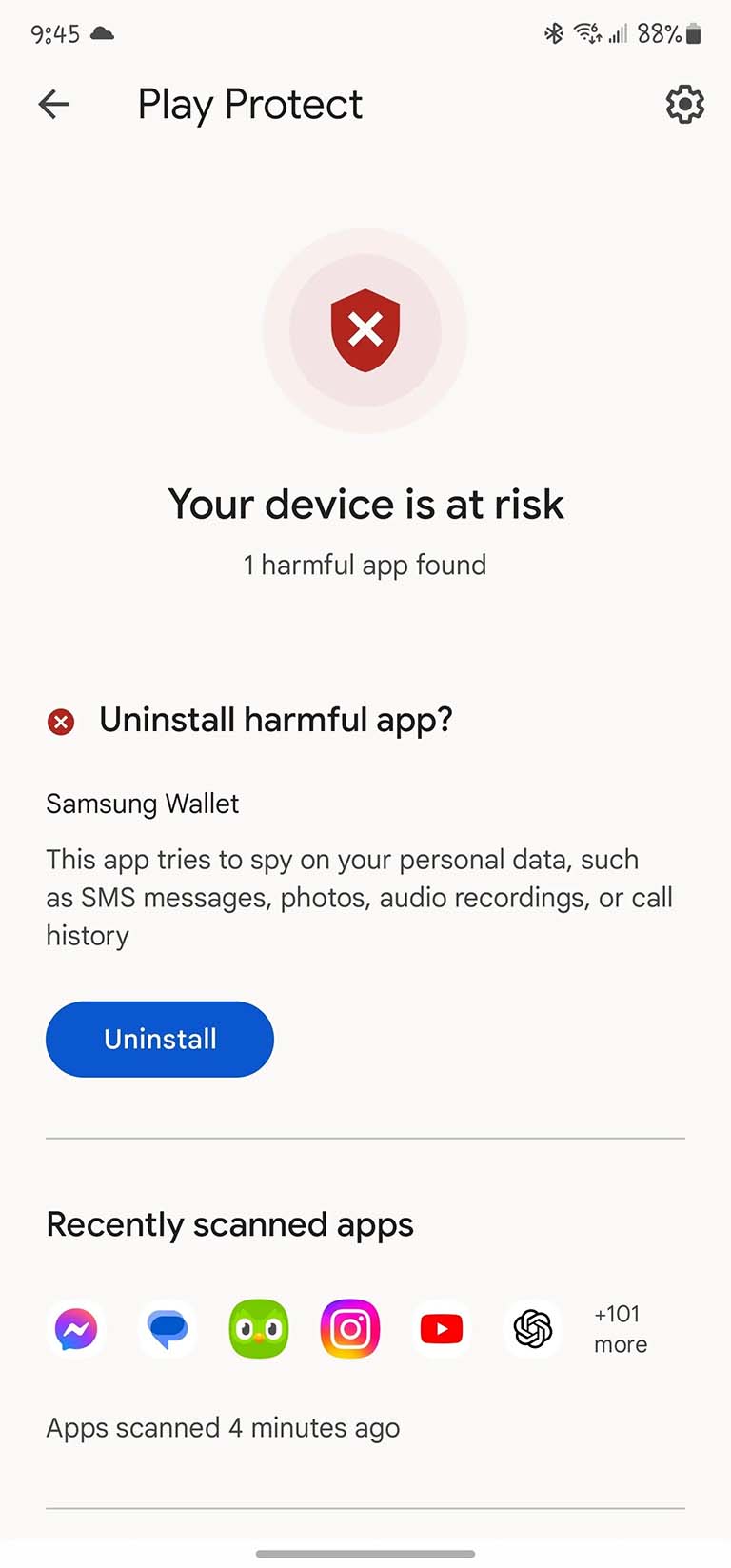 Samsung Messages Wallet